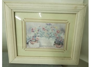 Flower Box And Pots Framed Print