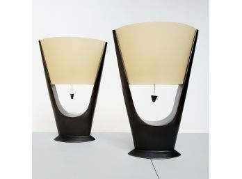 Pair Well Made Vintage Post Modern Table Lamps