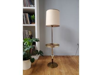 60s Mid Century Brass & Walnut Floor Lamp