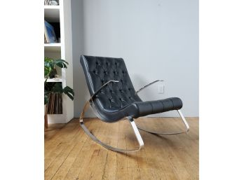 Modern Chrome Rocking Chair