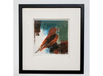 1 Of 1 Exclusive Monotype By Jean Gale ' Red Bird '