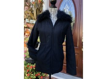 MARVIN RICHARDS Detachable Fur Collar Insulated Coat