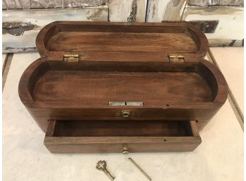 Wooden Jewelry/storage Box With Key