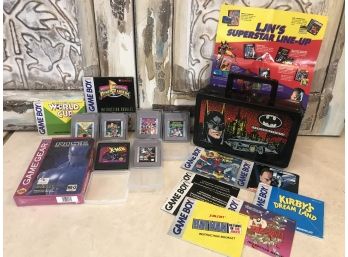 Fun Lot Of NINTENDO/SEGA Video Games And DC Comics BATMAN Case