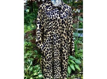 DENNIS BASSO Leopard Print Rain Coat