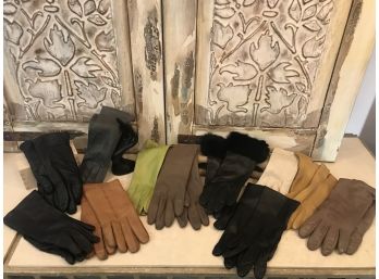 Amazing Large Lot Of Ladies Quality Designer Leather Gloves