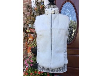 Stunning EMOZIONI Faux White Fur Vest