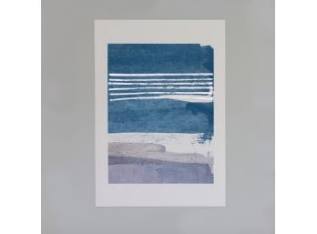 'Color Block No. 2' - Silver Embellished Print By Julia Contacessi