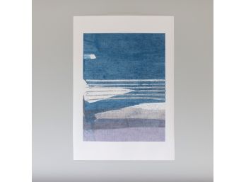 'Color Block No. 1' - Silver Embellished Print By Julia Contacessi