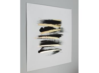 'Zen Brush No. 5' - Gold Embellished Print By Julia Contacessi (1 Of 2)