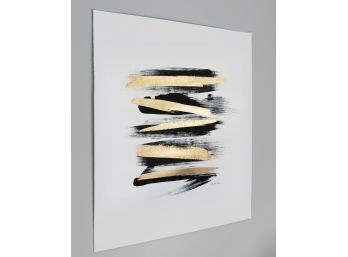 'Zen Brush No. 5' - Gold Embellished Print By Julia Contacessi (2 Of 2)