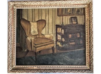 The Easy Chair Painting By Unknown Framed