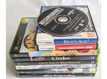 Collection Of Miscellaneous Video Games For Xbox And Nintendo - 9 Games Total
