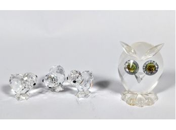 Swarovski Crystal Minis The Owl And The Baby Chickens