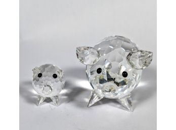 Swarovski Crystal Minis A Pair Of Pigs