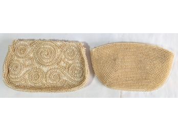 Pair Of Very Old Antique Elegant Bead Clutches From Gimbles And Unmarked