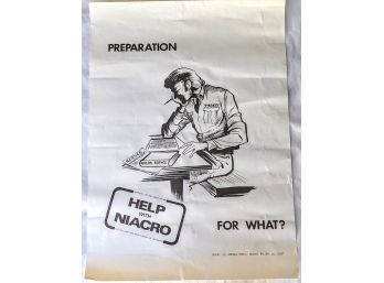 Authentic Irish Poster Ad From The IRA During  The 1970s 'Preparation For What?'