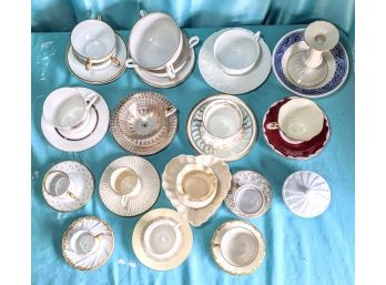Large Collection Of Fine China Tea Cups And Saucers By Joham Feltman, Queen AME And More - Simple And Elegant