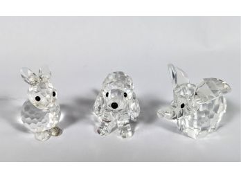 Swarovski Crystal Minis The Rabbit The Puppy And The Elephant