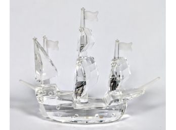 Swarovski Crystal 'Santa Maria' Ship From The Mid 90s - 4.5x4'