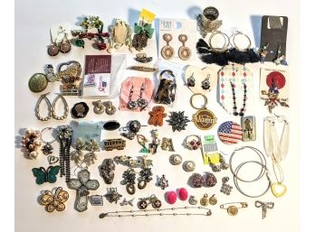 Pendants, Charms, And Earrings For Any Occasion - Massive Costume Earring Lot