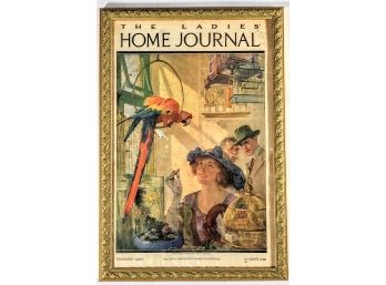 Cover Of Ladies Home Journal 1920 With A Painting By Charles Chambers 17.5x11.5' Framed With Glass