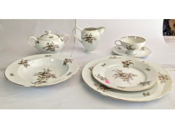 Continental China German Tea Set Complete With Cups, Saucers, Creamer, Sugar, And Plates