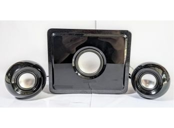 Intertek GPX Speaker System With Subwoofer In Sleek Black And Grey