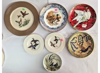Collection Of Miscellaneous Bird Themed Plates Ranging From Numerous Brands  5.5 - 10.5'