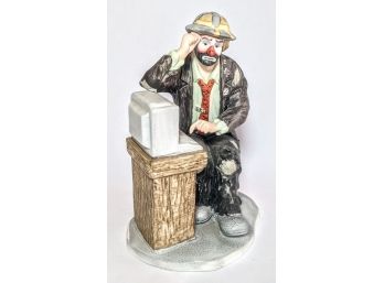 Flambro The Hobo Sculpture From The Emmett Kelly Jr. Collection 'computer Wiz'