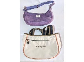 Pair Of Casual Bags By Life Is Good 11x5' And Ugg 12x8'