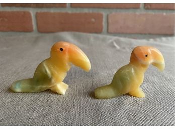 Parrots Made Of Stone