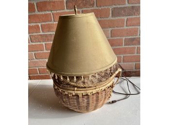 Pottery Barn Basket Lamp