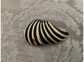 Contemporary Gold Tone And Black Pin - Lot #6