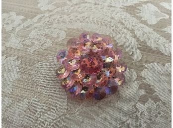 Lovely Pink Faceted Pin