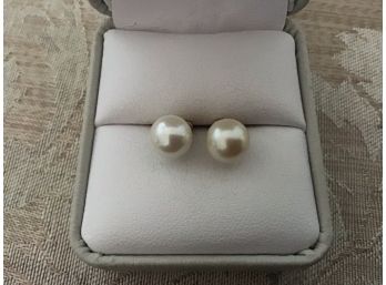 Classic Faux Pearl Earrings - Lot #24