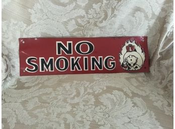 No Smoking Sign With Cool Fireman Graphics