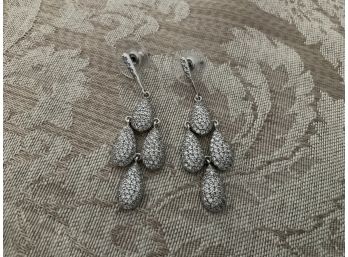 Glittering Rhinestone Earring Drops - Lot #13