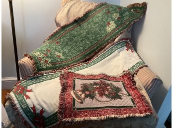 Six Pieces Of Holiday Themed Linens