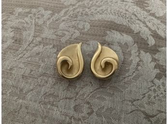 Erwin Pearl Gold Tone Earrings - Lot #11