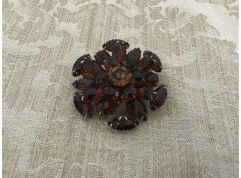 Vintage Sparkling Amber Toned Pin