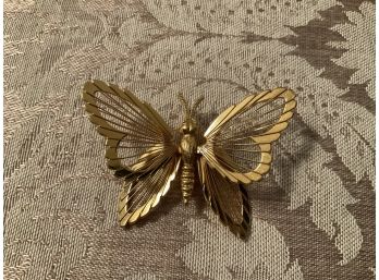 Gold Tone Butterfly Pin - Lot #31