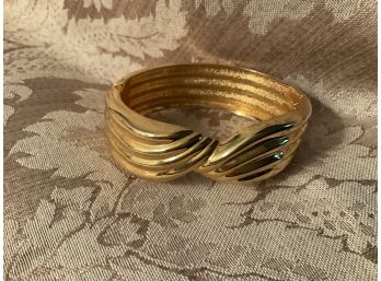 Gold Tone Bangle Bracelet - Lot #43