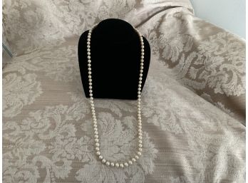 Vintage Hand Knotted Pearl Necklace - Lot #10