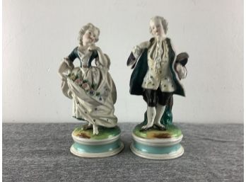 Man And Woman Porcelain Figurine