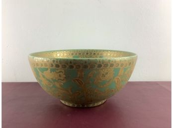 Green And Gold Decorative Bowl