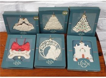 Set Of 6 Lenox China Ornaments