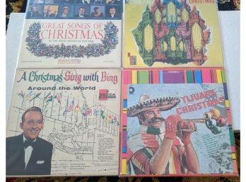 Four Vintage Christmas Albums Includes Bing Crosby Milton Page And Many More