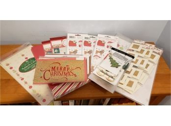 Large Assortment Of Fancy Holiday Stationary, Stickers, Gift Cards And Holiday Cards