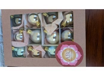 3 Sets Of ABC Homes Ornamental Christmas Balls In Shades Of Metallic Blue And Pink